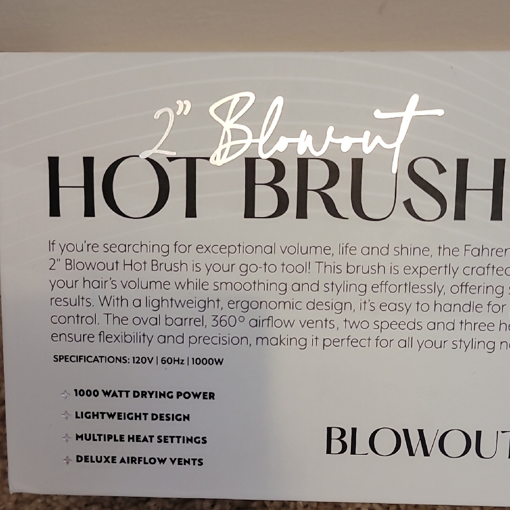 Fahrenheit Hair Care System 2" Volumizing Professional Hot Blowout Brush NWT - Picture 3 of 4
